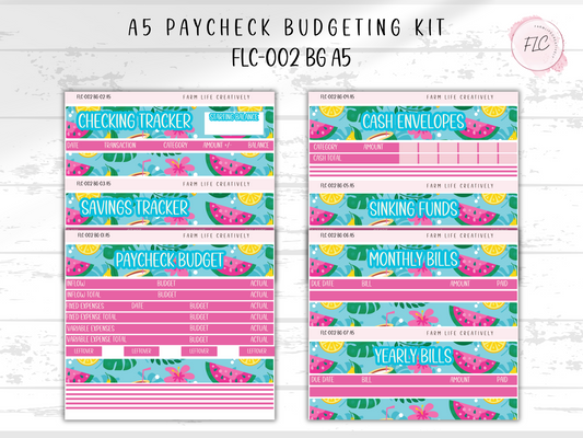 A5 Build Your Budget Sticker Kit - Watermelon Edition