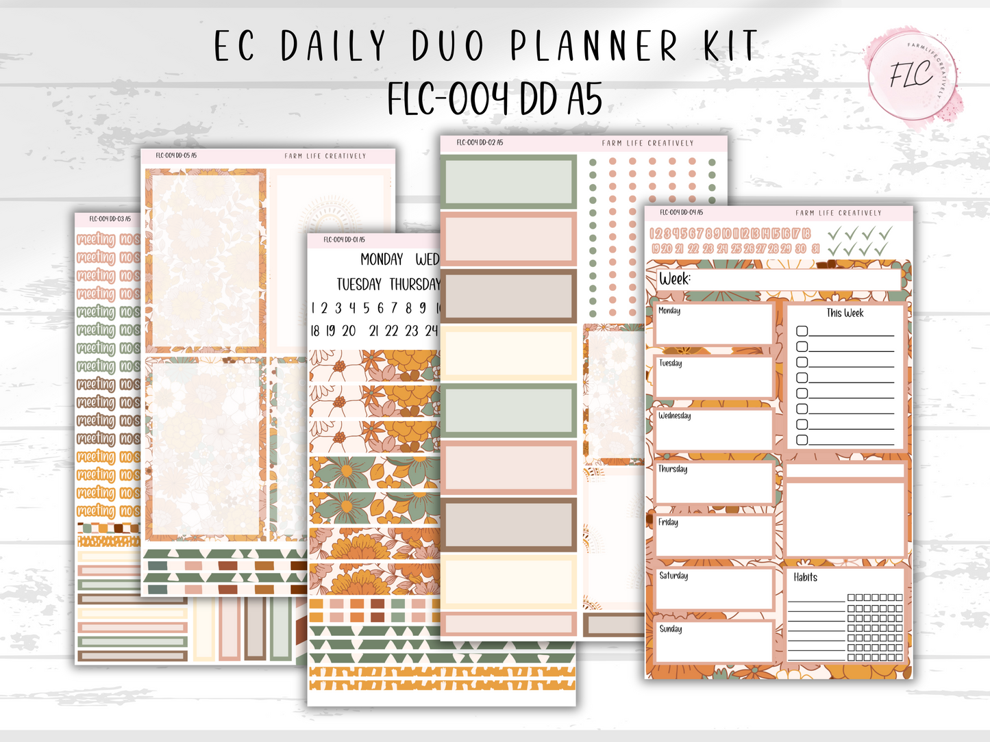 BOHO A5 Daily Duo Planner Kit