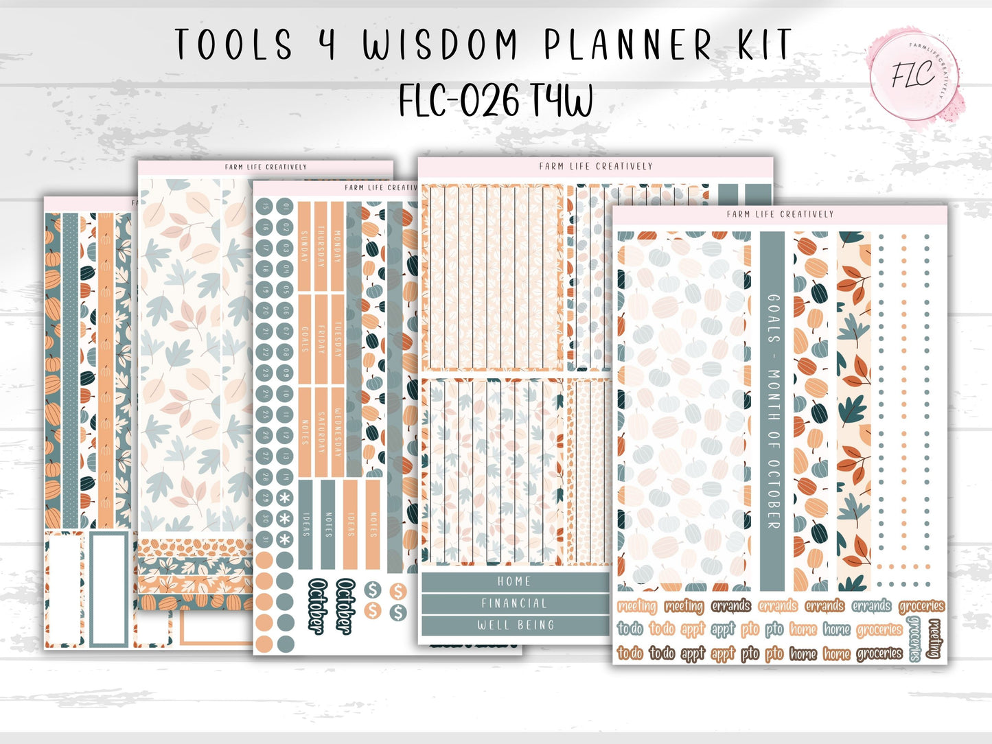 Tools 4 Wisdom Planner Stickers - October