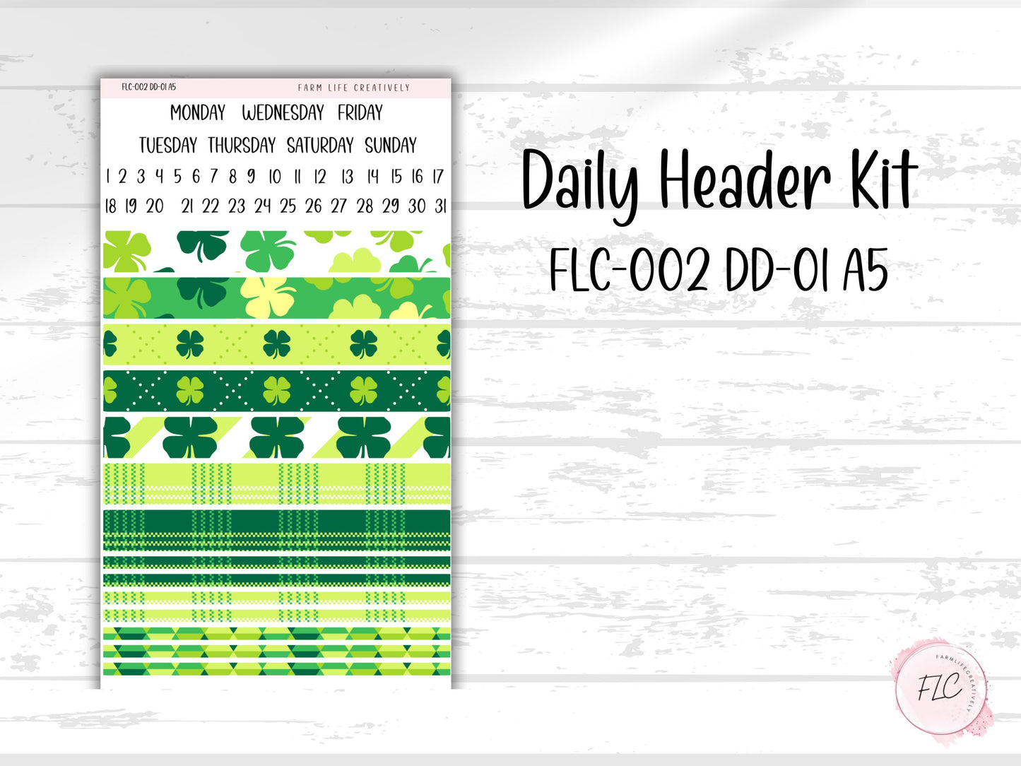 Lucky Clover A5 Daily Duo Planner Kit