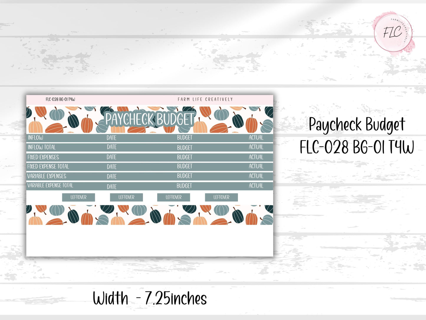 Build Your Budget Sticker Kit - Pumpkins