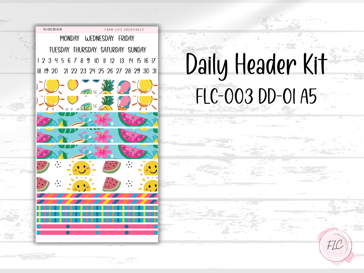 Watermelon Summer A5 Daily Duo Planner Kit