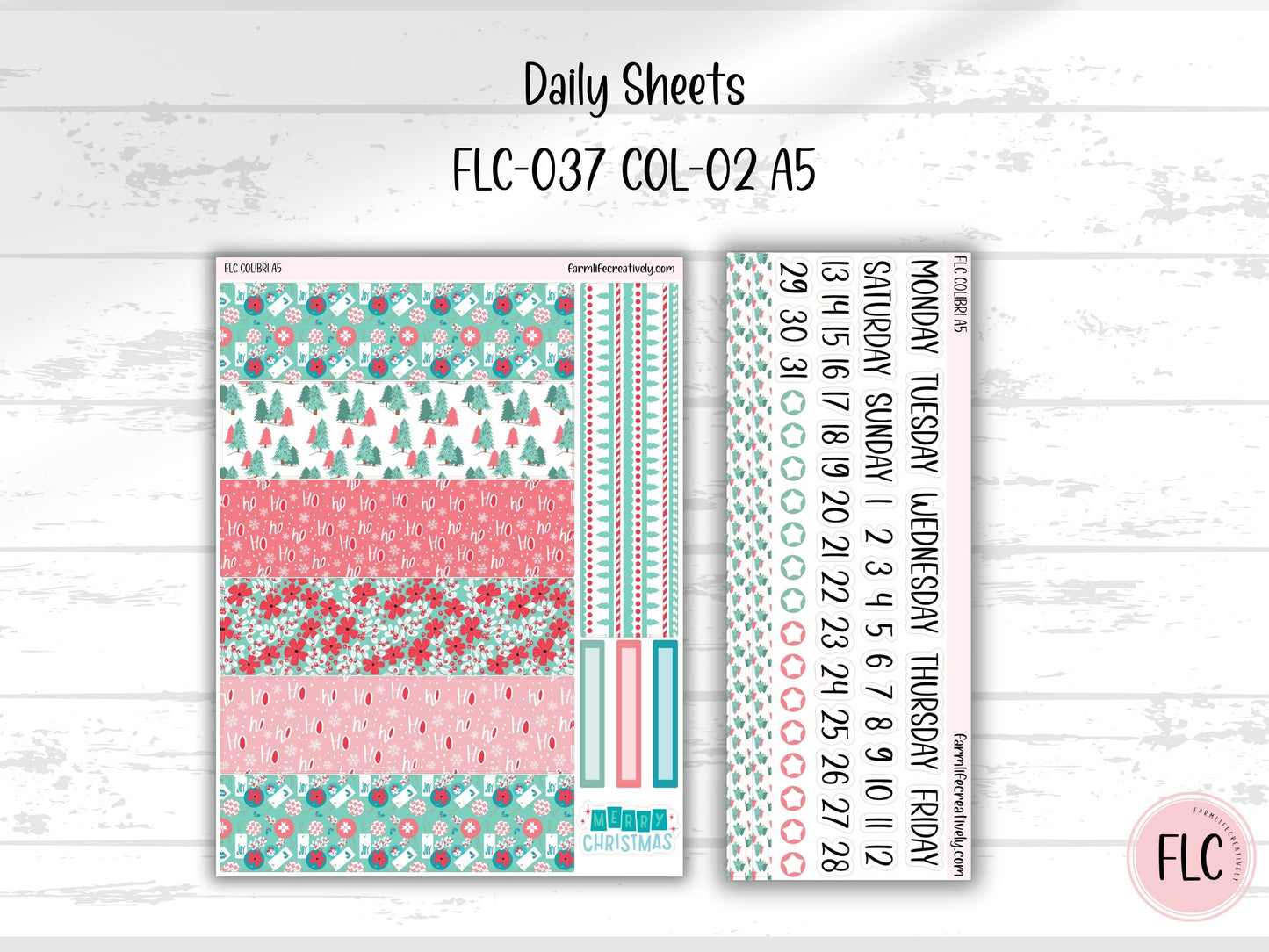 Colibri A5 Planner Stickers - Christmas Joy