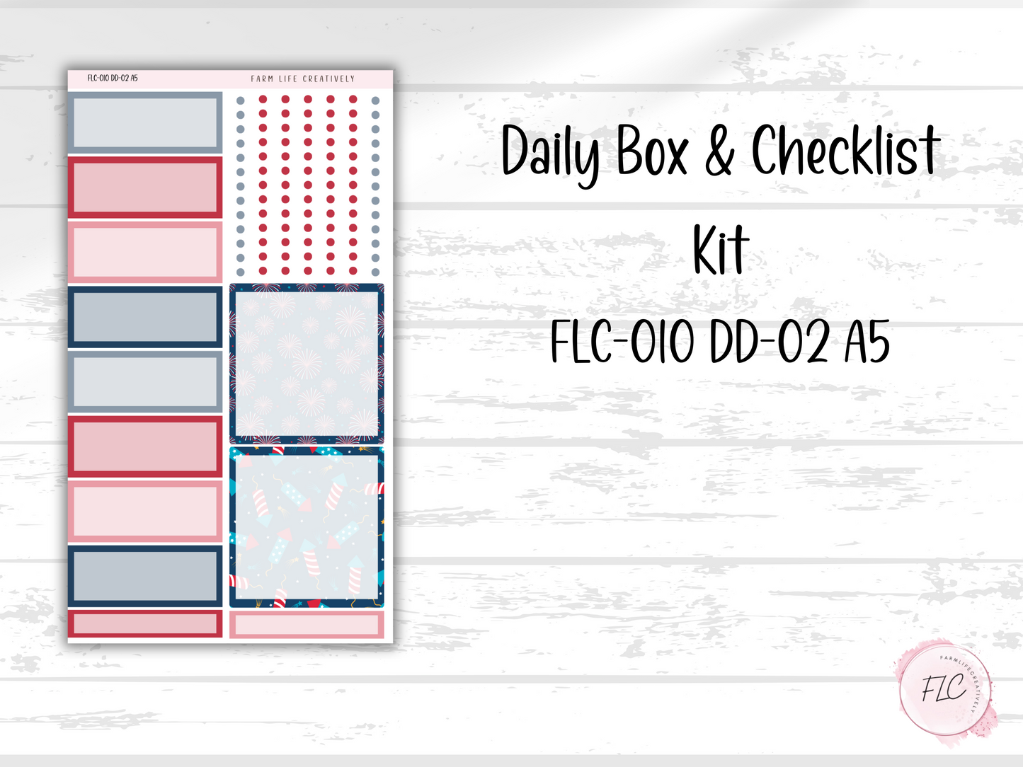 4th Of July A5 Daily Duo Planner Kit