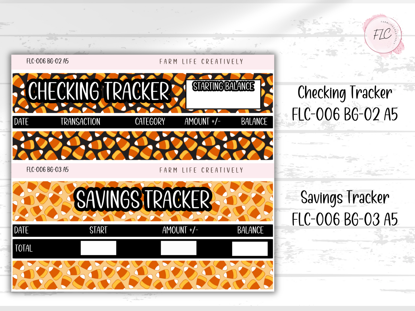 A5 Build Your Budget Sticker Kit - Candy Corn