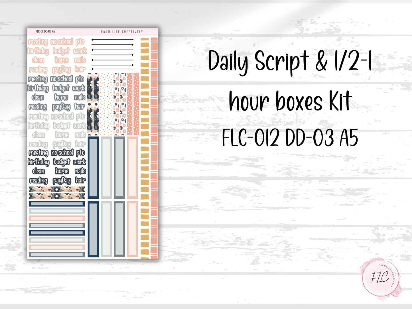 All In Bloom A5 Daily Duo Planner Kit