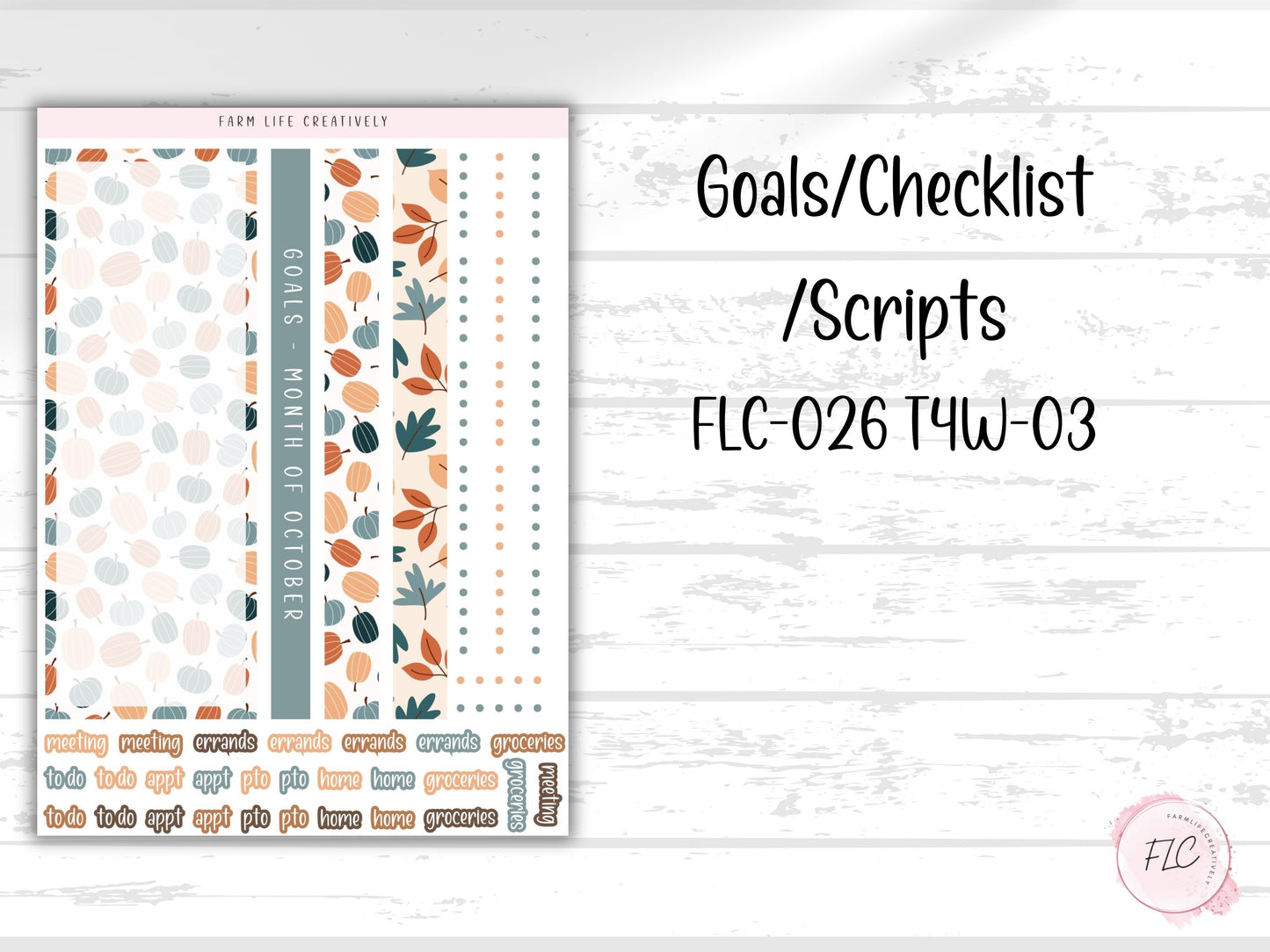 Tools 4 Wisdom Planner Stickers - October