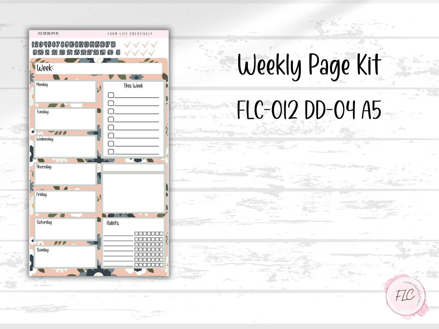 All In Bloom A5 Daily Duo Planner Kit