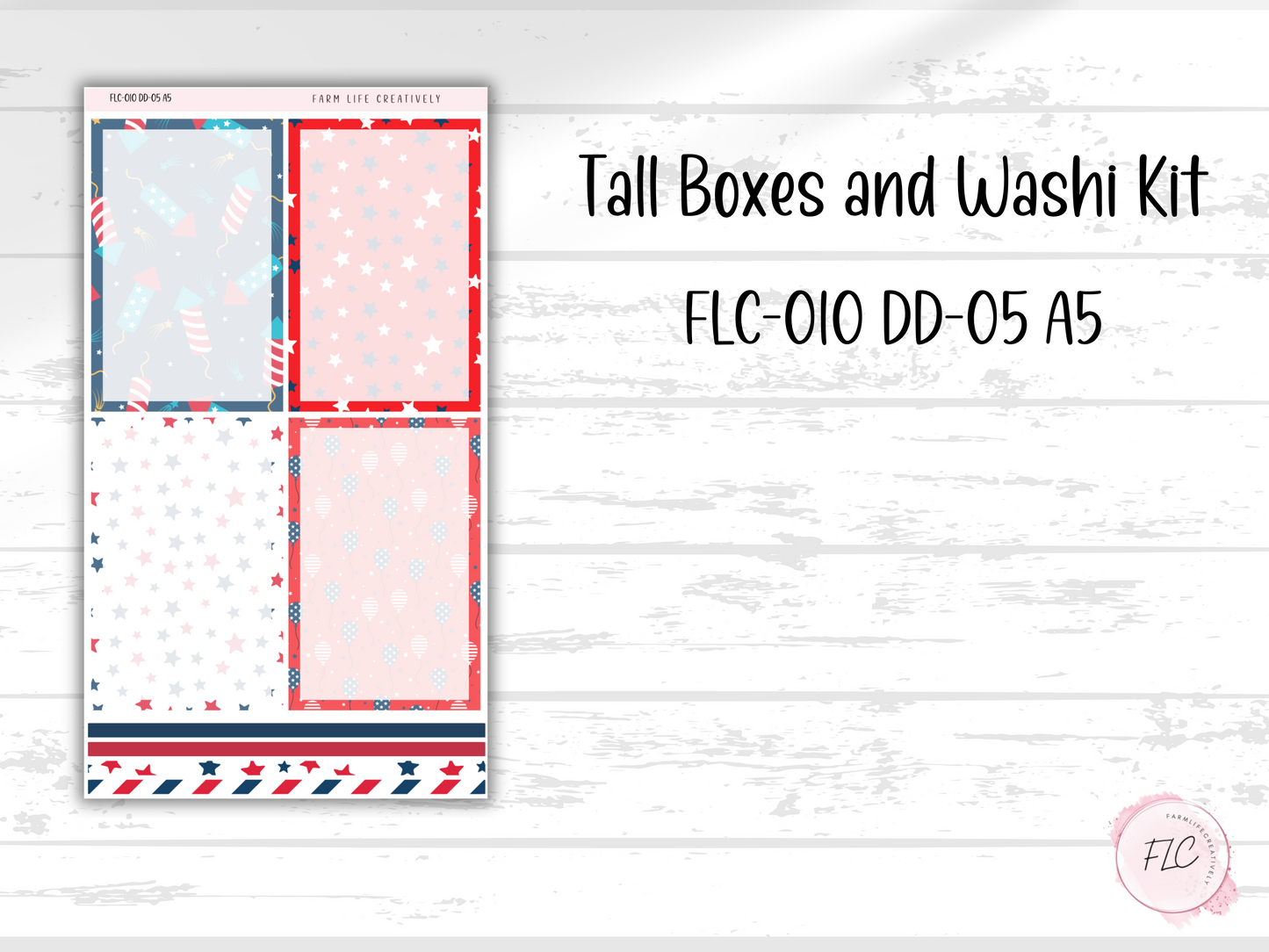 4th Of July A5 Daily Duo Planner Kit