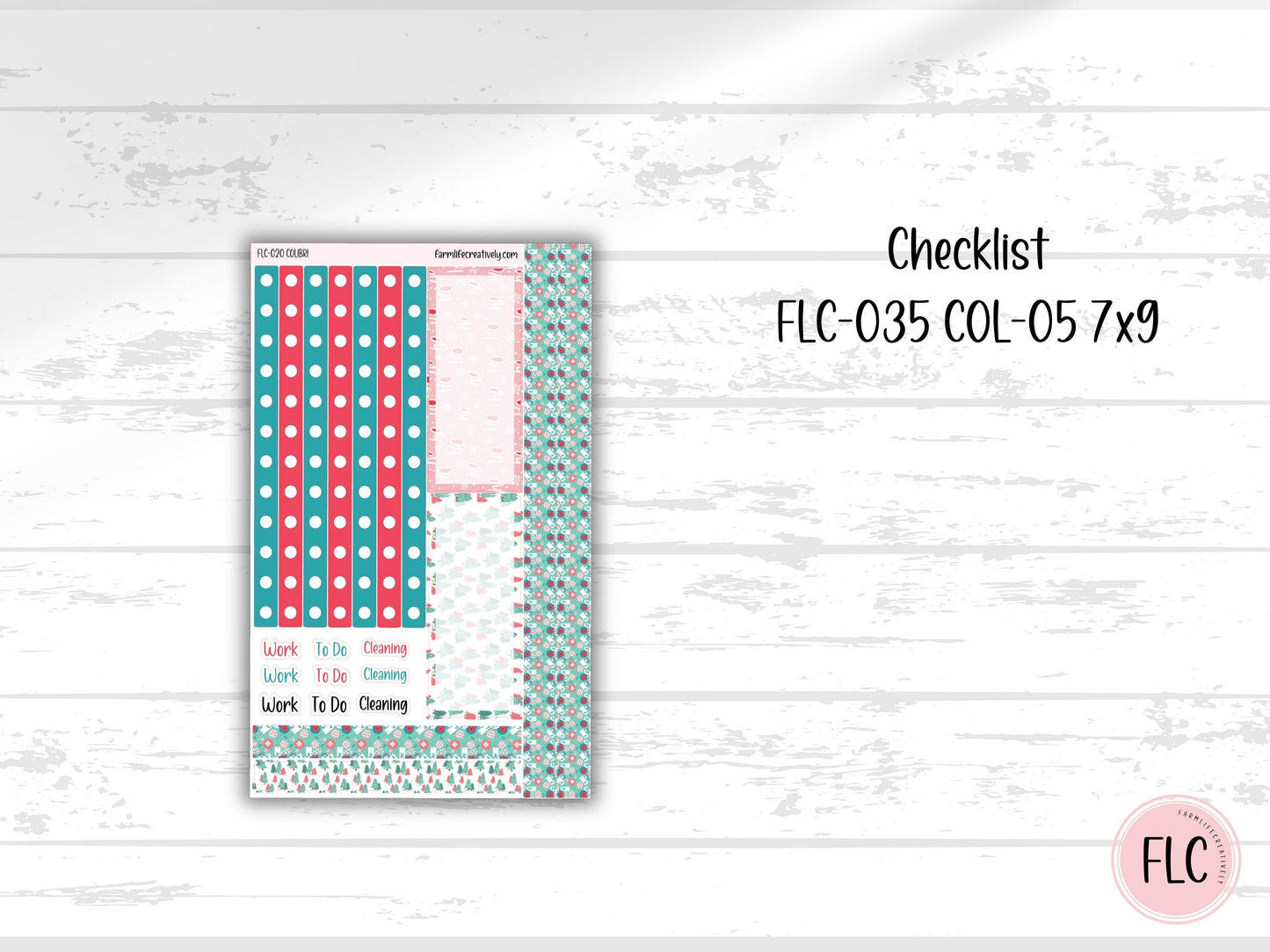 Colibri 7x9 Planner Stickers - Christmas Joy