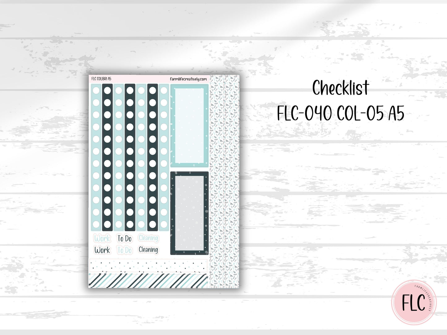 Colibri A5 Planner Stickers - January Winter