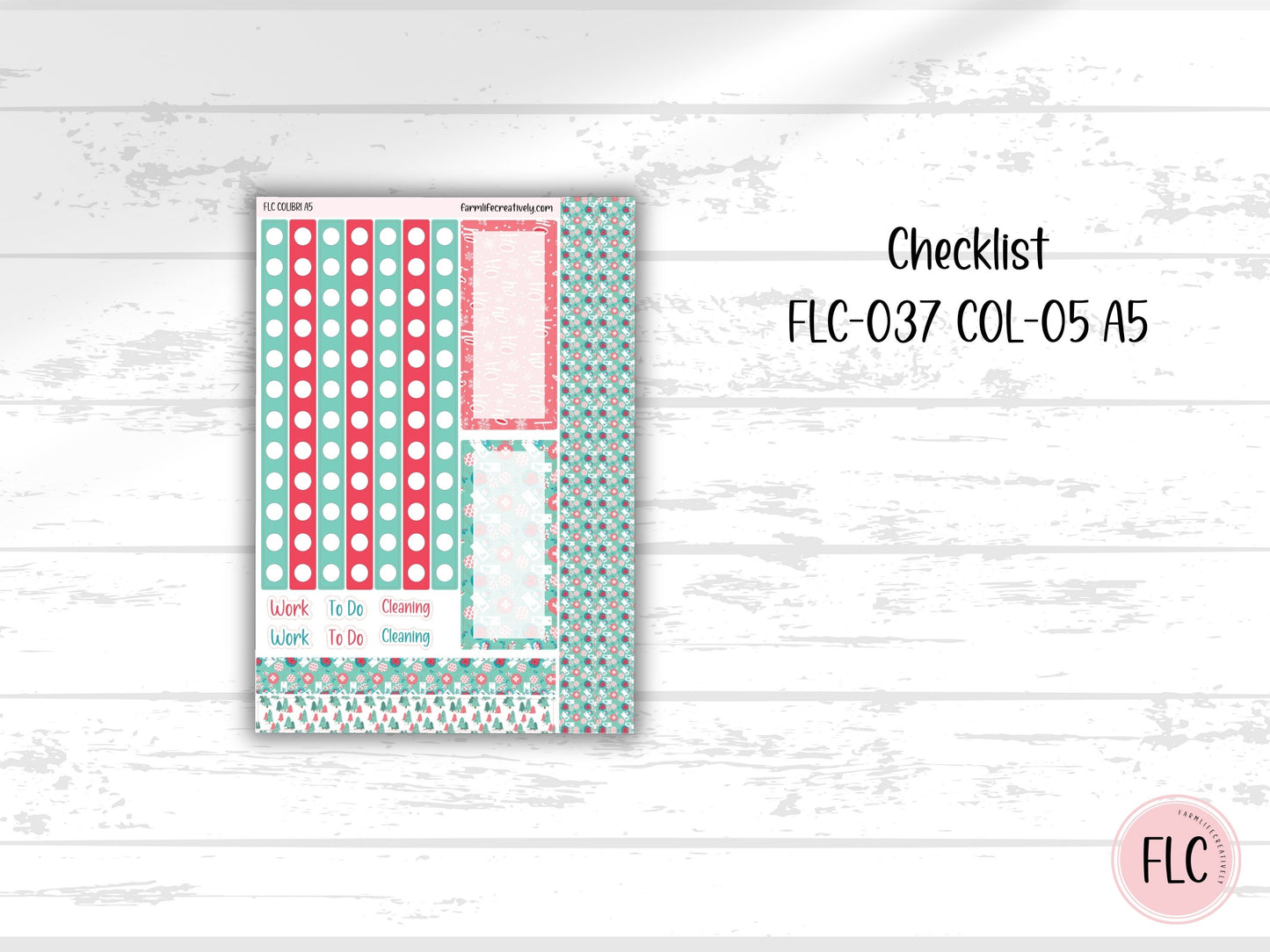 Colibri A5 Planner Stickers - Christmas Joy