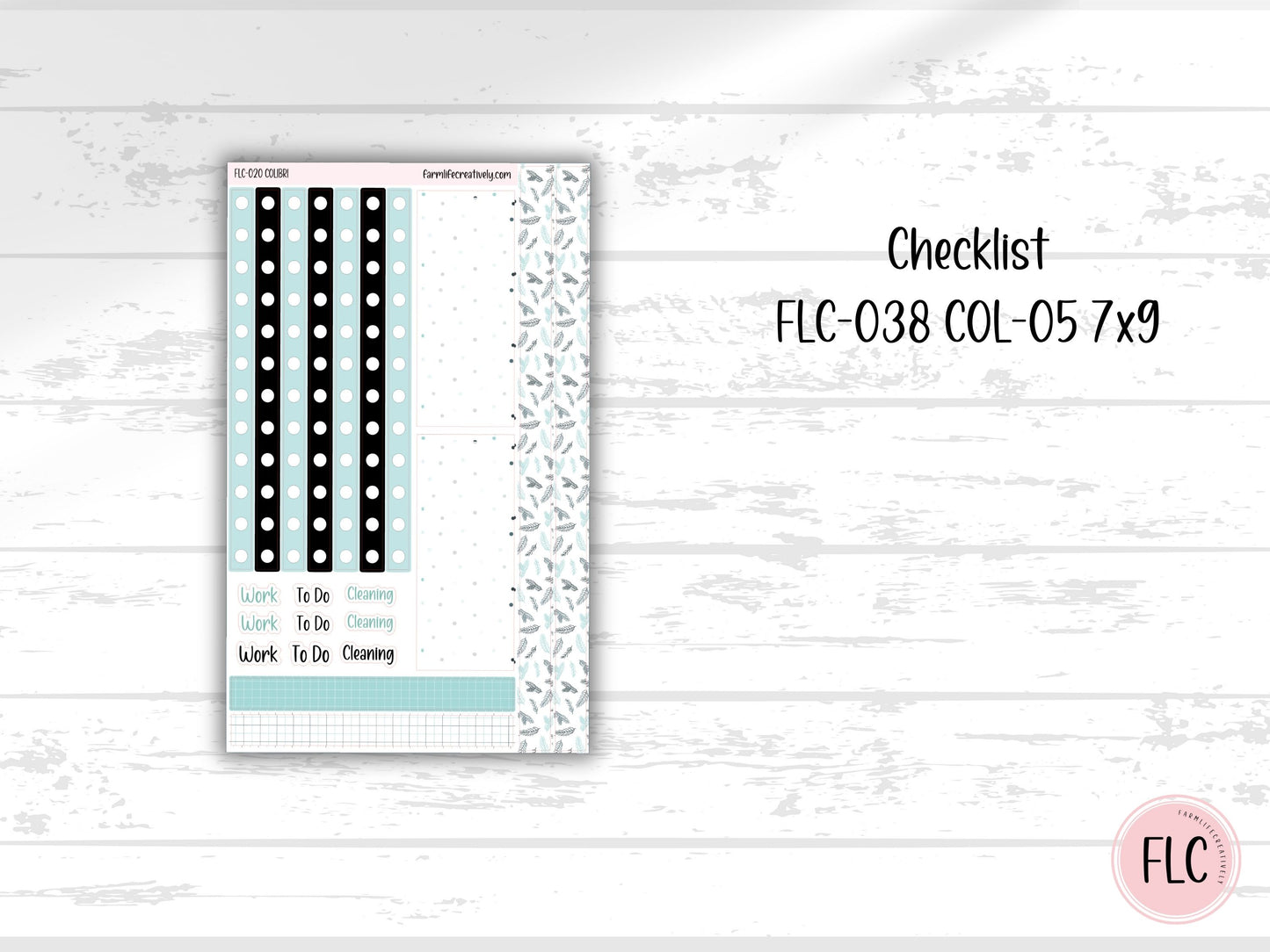 Colibri 7x9 Planner Stickers - January Winter