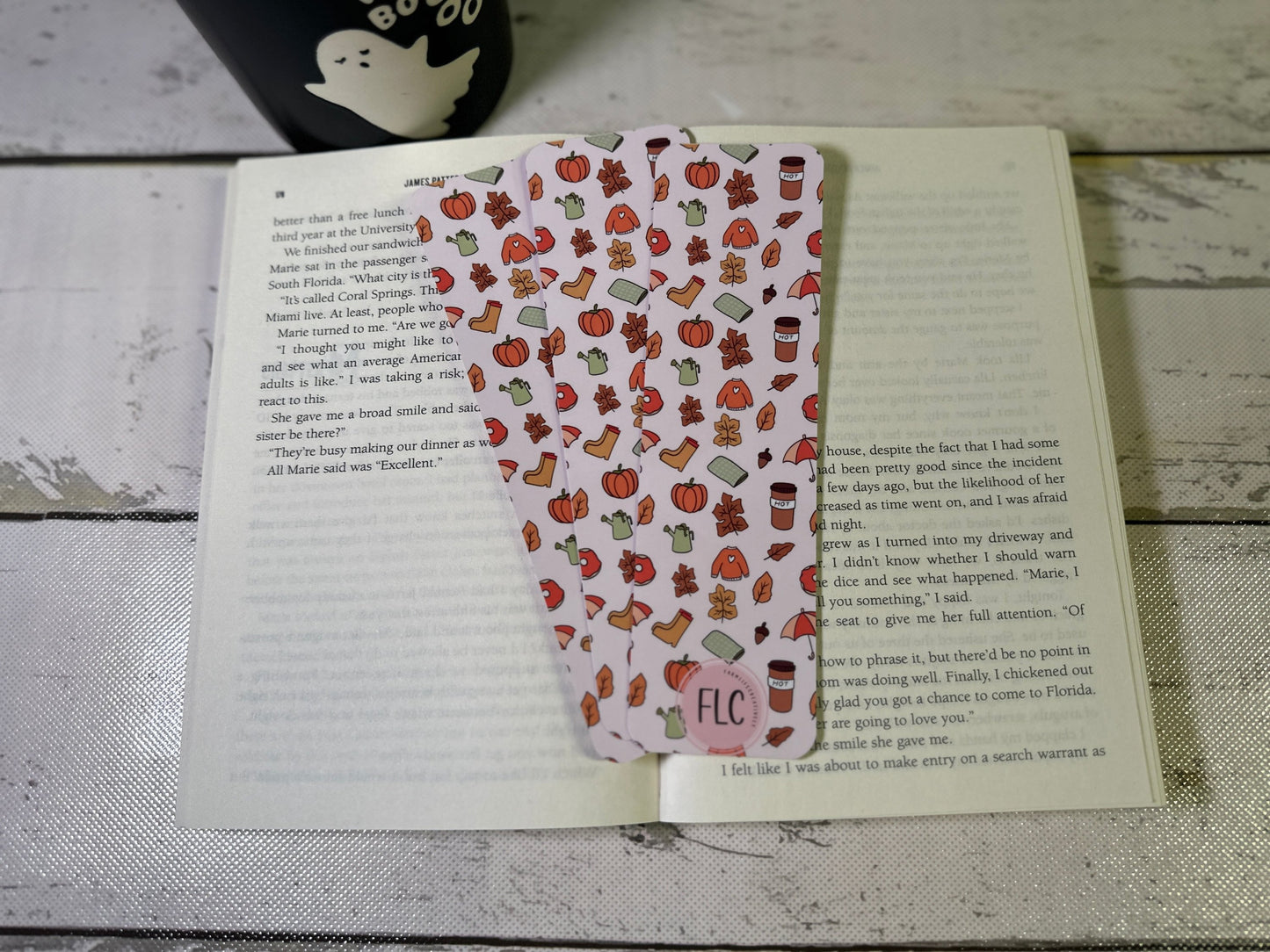 Cute Fall Leaves Bookmark