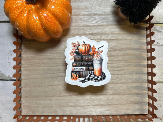 Easy Peel "Just a Girl Who Loves Fall" Sticker