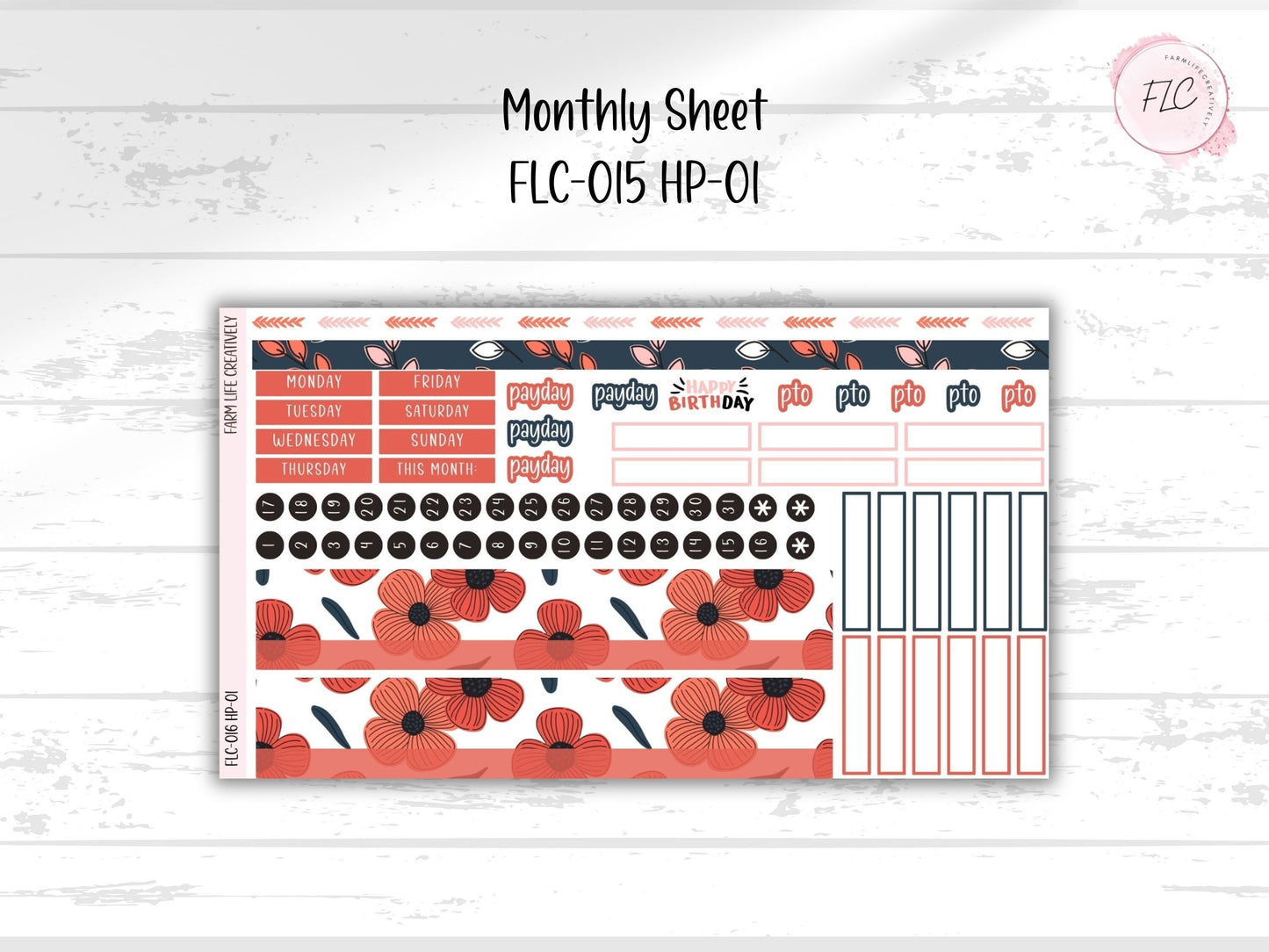 HP Classic Sticker Kit - Poppy