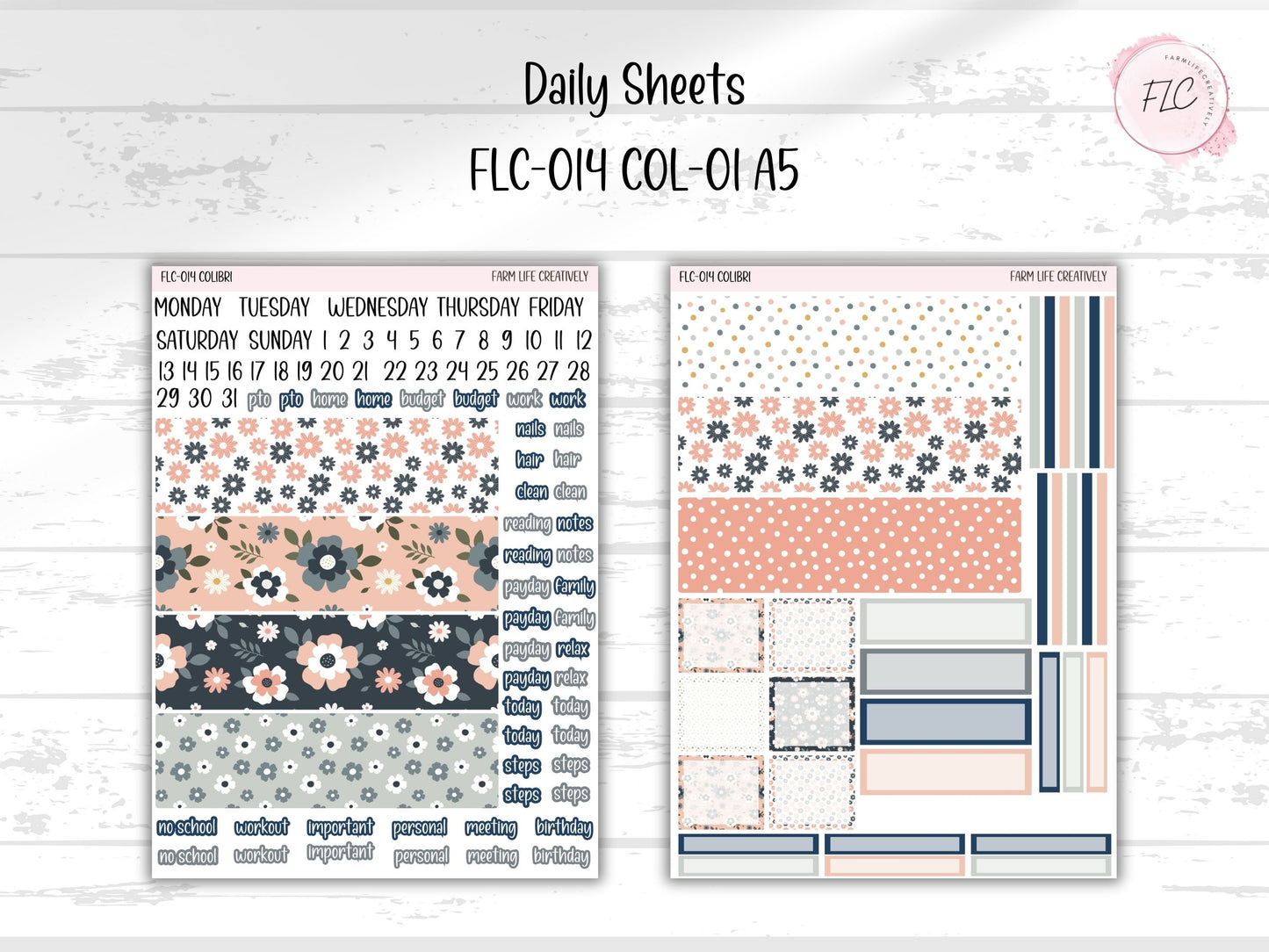 Colibri A5 Sticker Kit - All in Bloom