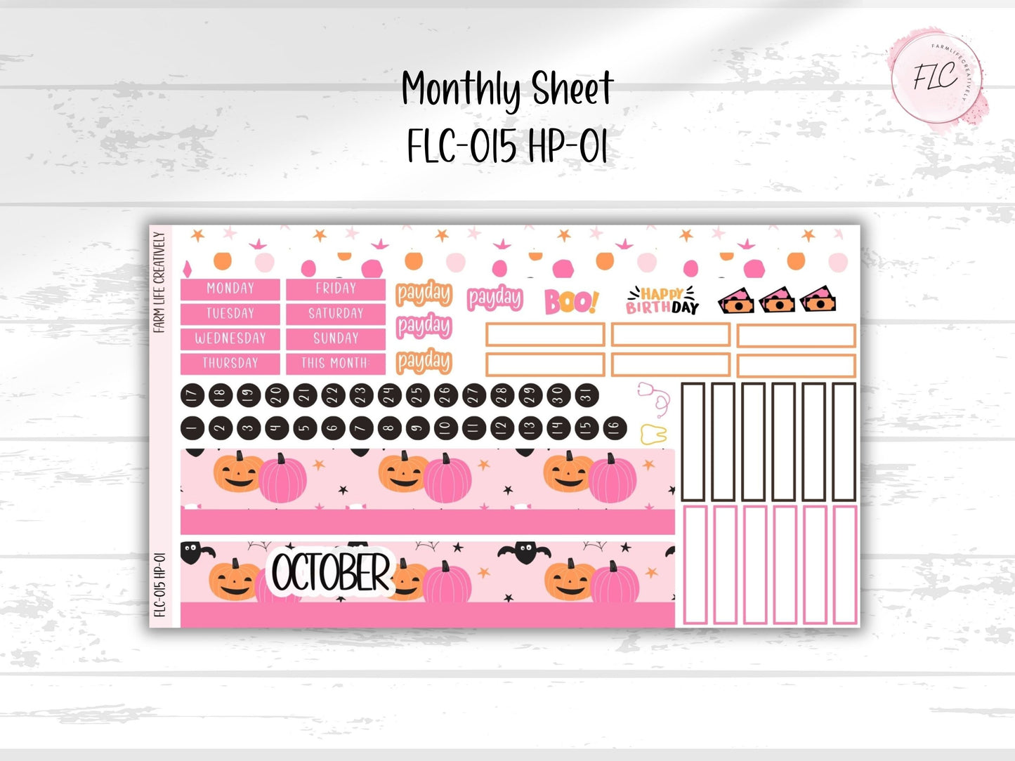 HP Classic Sticker Kit - Pink Halloween