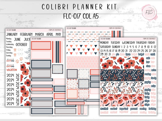 Colibri A5 Sticker Kit - Poppy