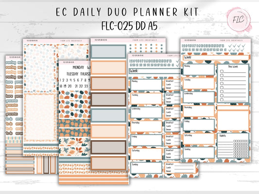 A5 Daily Duo Planner Sticker Kit - Pumpkins