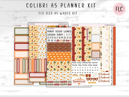 Colibri A5 Sticker Kit - November